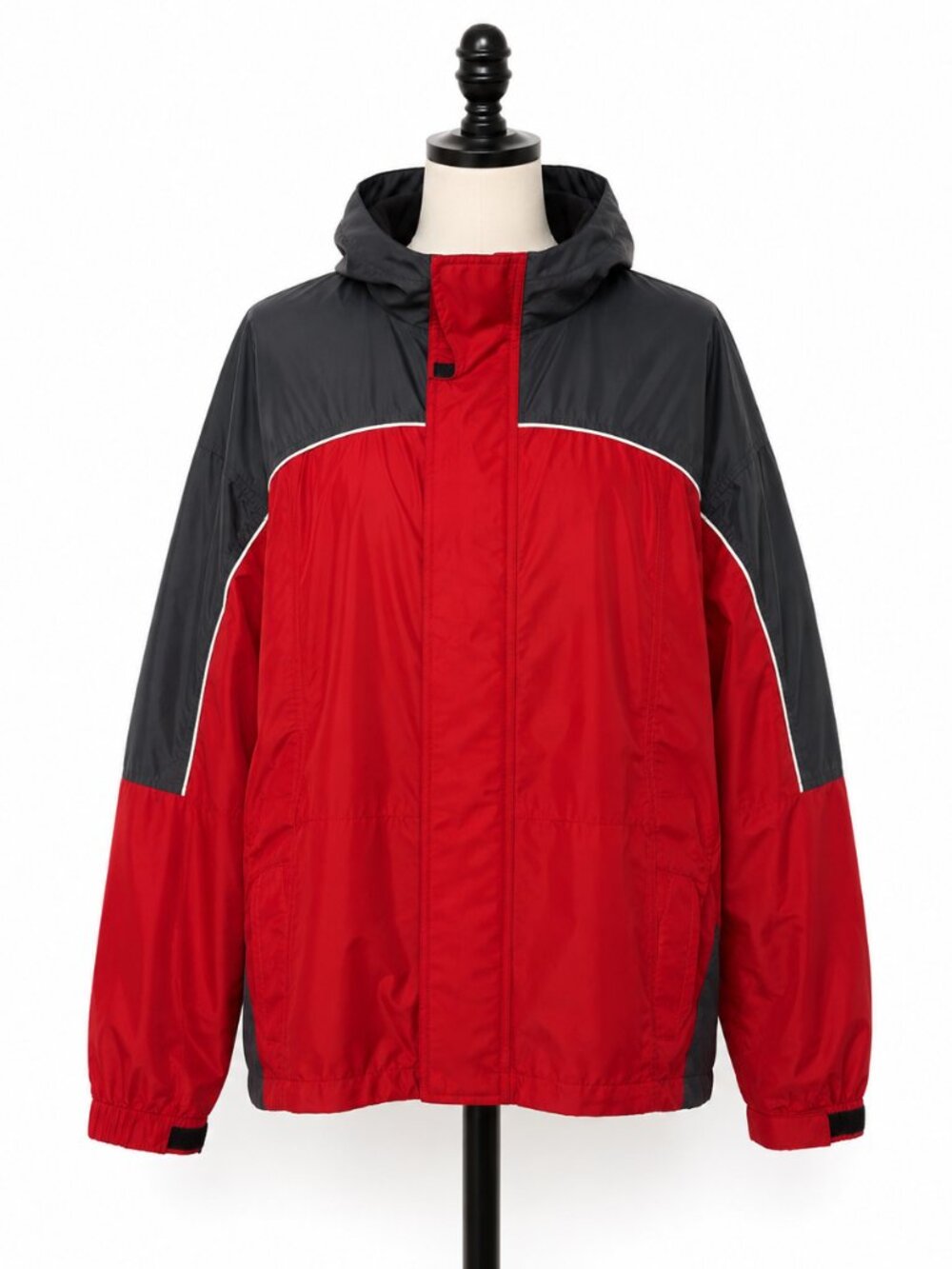 Vintage Marlboro Red Star Hooded Ski Jacket Red Gray Lined Men’s M 90s
